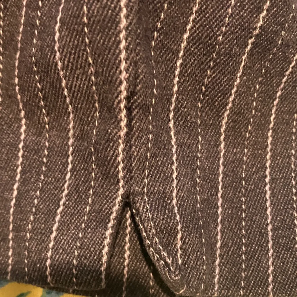 Valerie Stevens Gray Striped Straight Leg Pants - Image 8