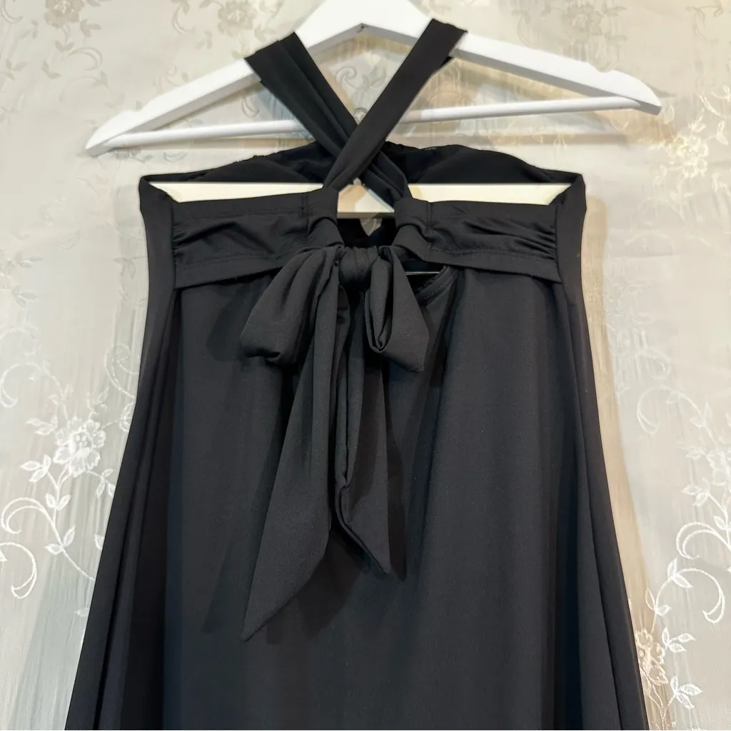 Athleta Black Halter Tie Tennis Athletic Sport Mini Dress XSMALL - Image 5