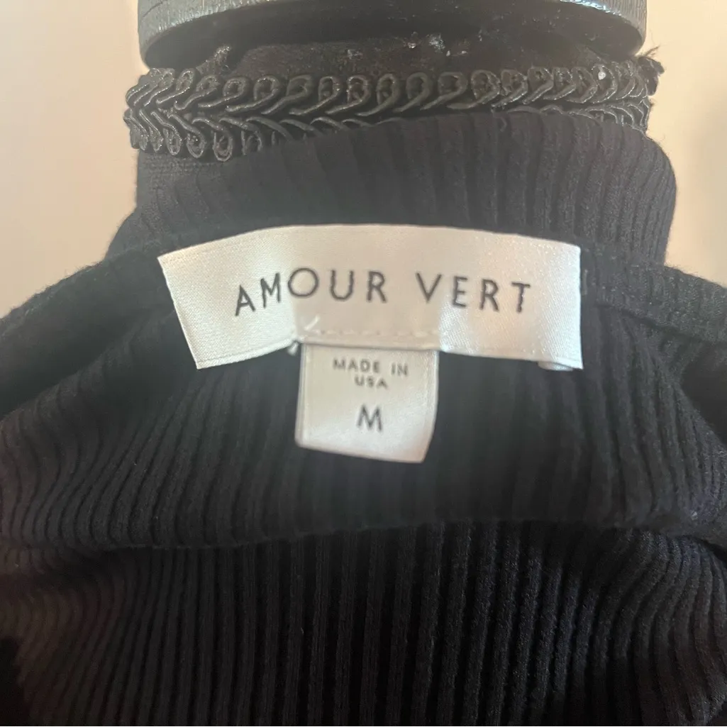 Amour Vert Black Bomber Zip Up Cardigan - Image 2
