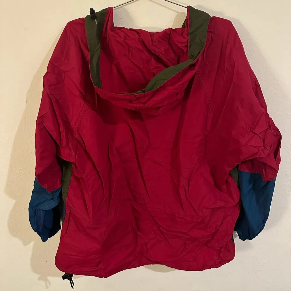 Vintage 1980s LL Bean Quarter Zip Anorak Ladies Windbreaker Jacket - Image 2