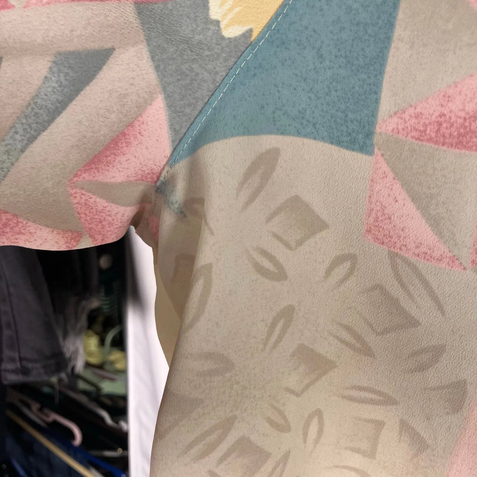 Alfred Dunner Floral‎ Patchwork Blouse Sz 12 Pastel Pink Yellow Vintage Cottage - Image 3