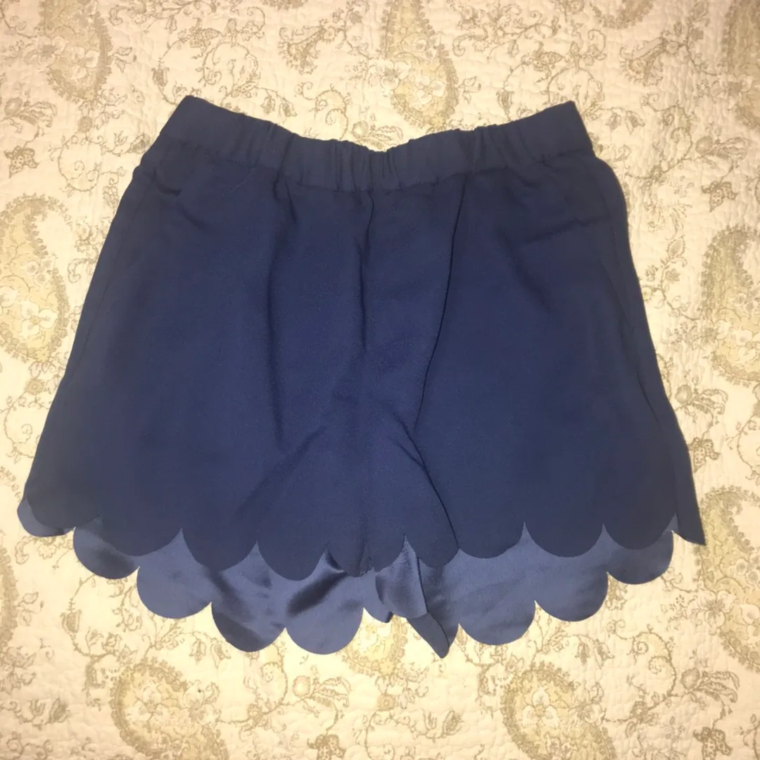 Blue Scalloped Shorts - Image 3