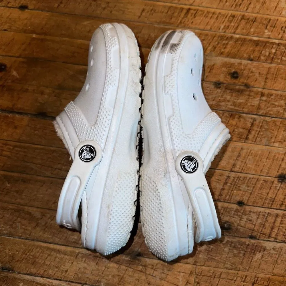 Crocs light blue washable rubber lined W6 orthotic arch support shoes - Image 5