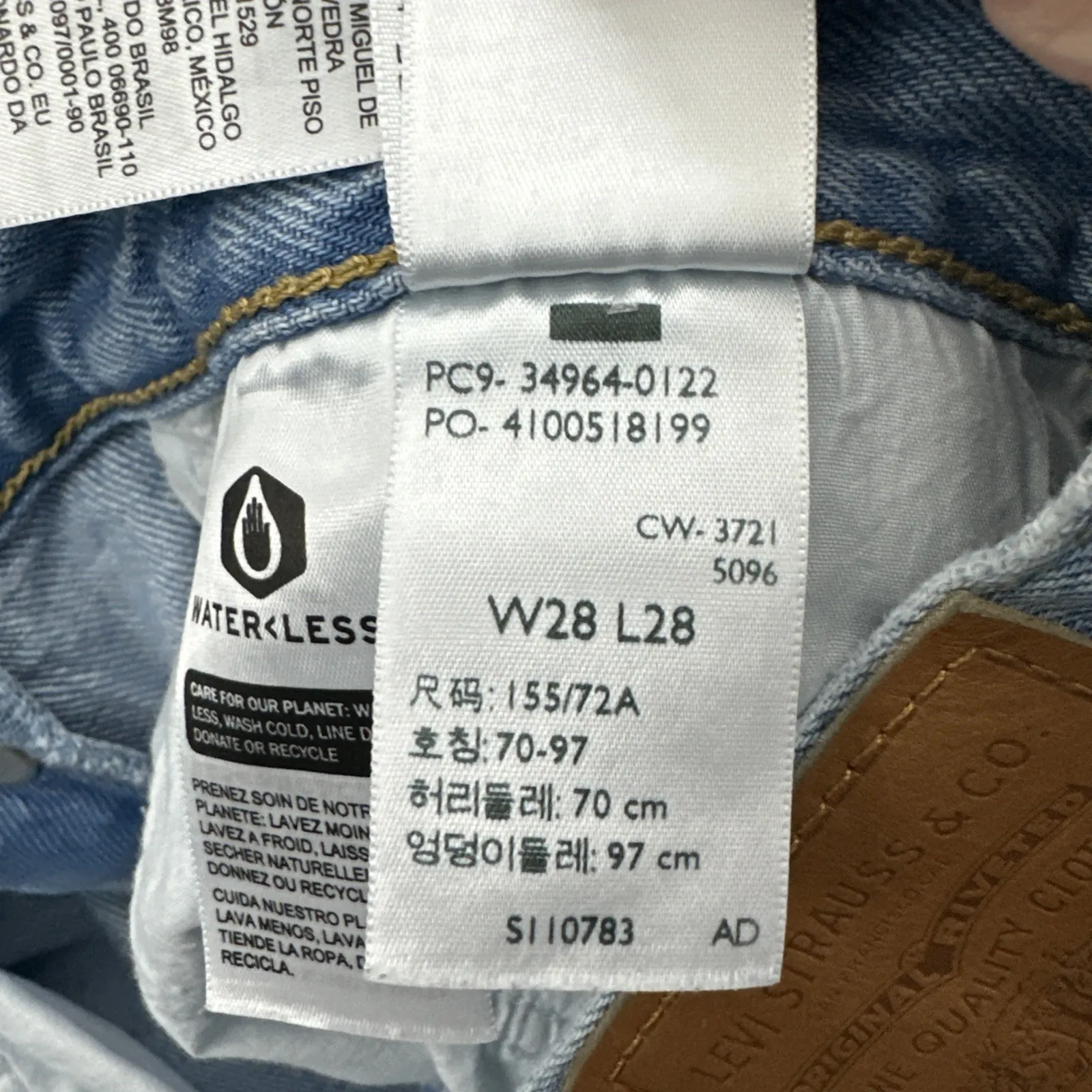 Levi's Wedgie Straight Ankle Jeans Distressed 100% Cotton Boho Women's 28 x 27.5 - Image 6