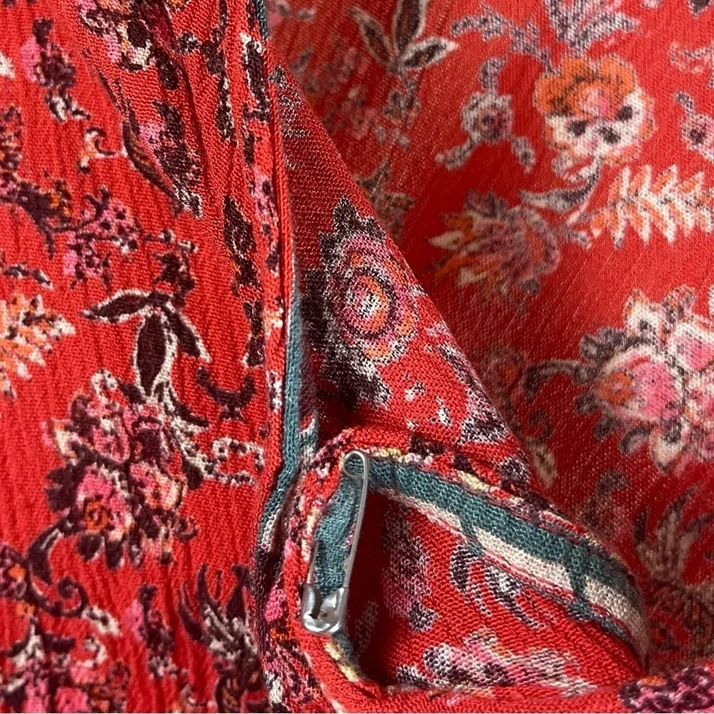 Angie Size Small Floral Boho Flutter Sleeve Flowy Sun Dress Cottagecore Hippie - Image 6