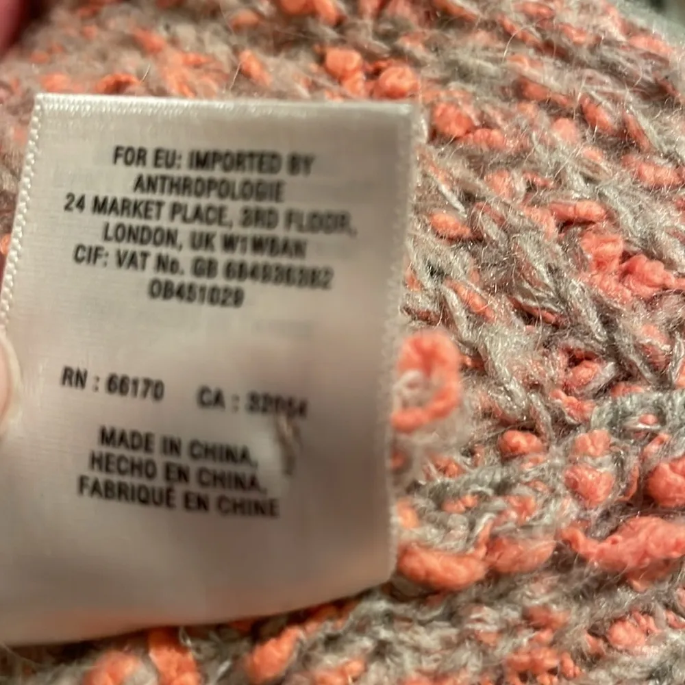 MOTH/ANTHROPOLOGY,‎  WOMEN’S MEDIUM SWEATER. SIDE ZIP HEAVYWEIGHT V-NECK EUC - Image 9