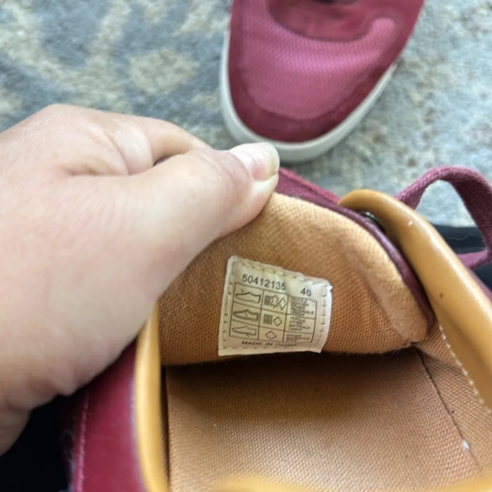 Hugo Boss Women’s Cosmo Lace Up Tennis Classic Sneakers Maroon 40 - Image 10