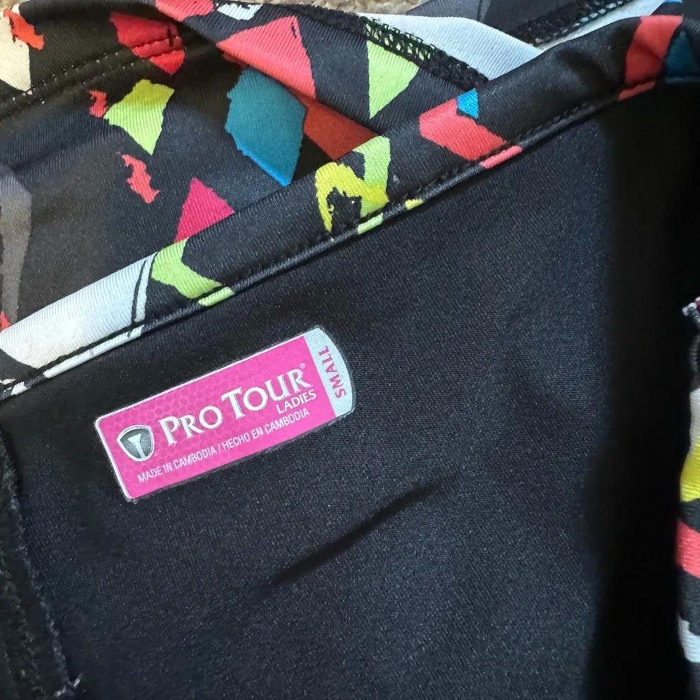 Pro Tour Womens Athletic Golf Tennis Skirt Sz Small Abstract Geometric Print Black - Image 11