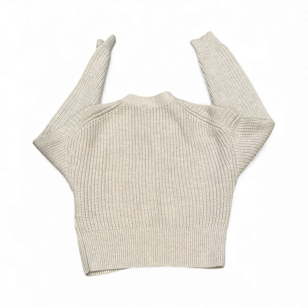 Babaton Aritzia Canberra Vneck Cream Beige Button-Up Merino Wool Cardigan XXS - Image 5