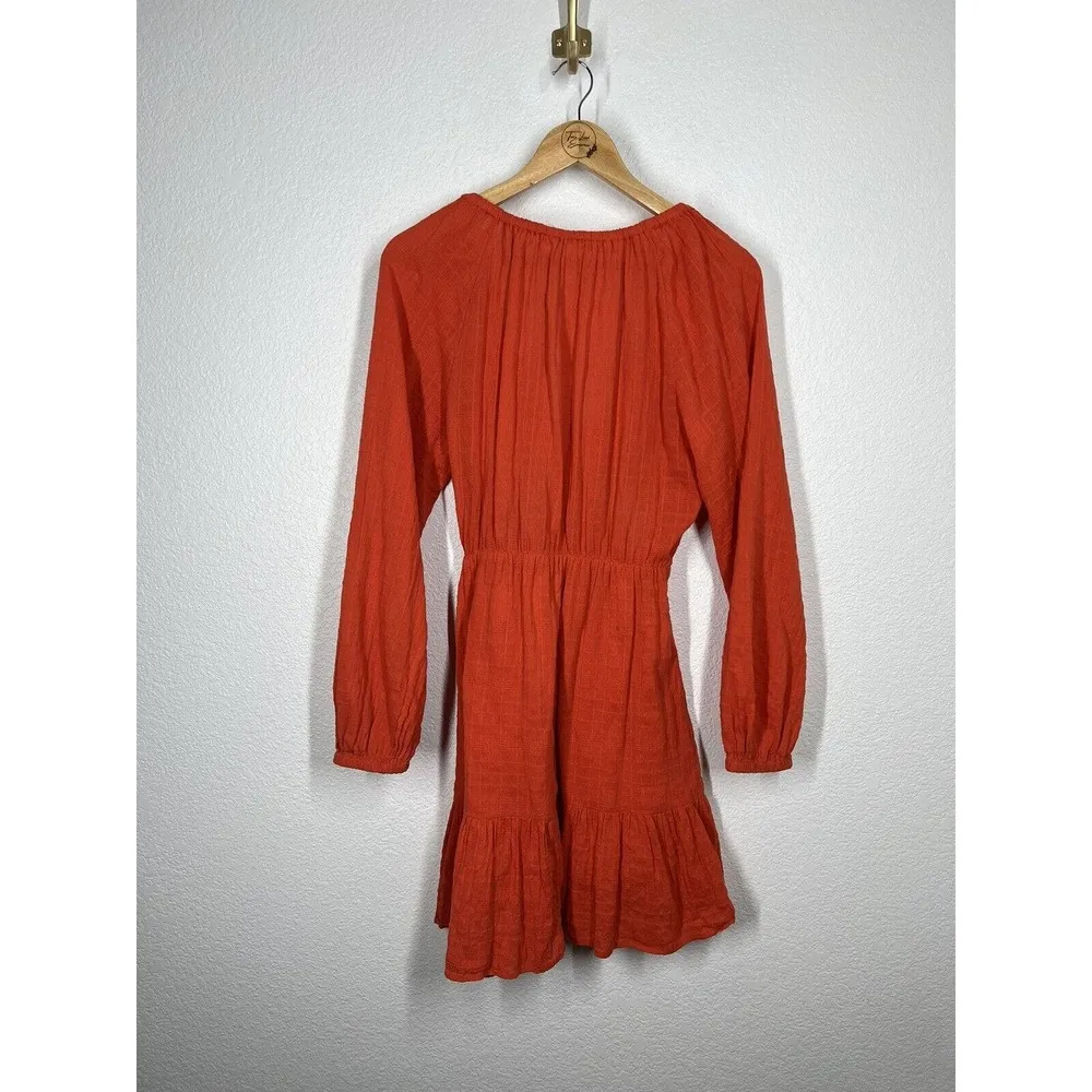 L* Space Feelin Fine Coverup Dress Medium M Cutout Poppy Orange - Image 4