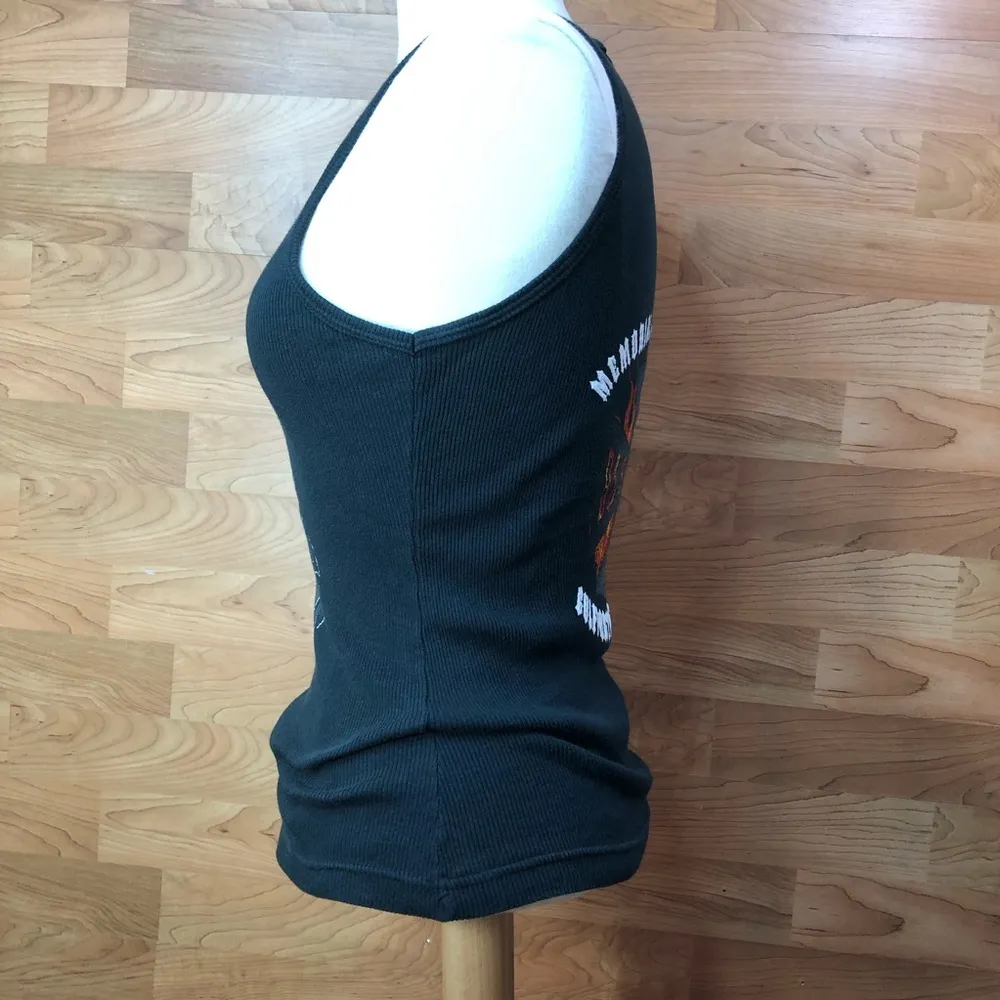 Vintage American Biker Size XLarge Ladies Ribbed Tank Top w/Memorial Day… Black - Image 6