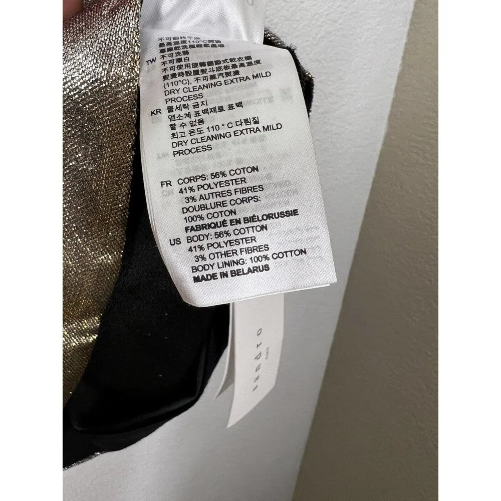 Sandro Palacio Metallic Mini Dress - Image 6