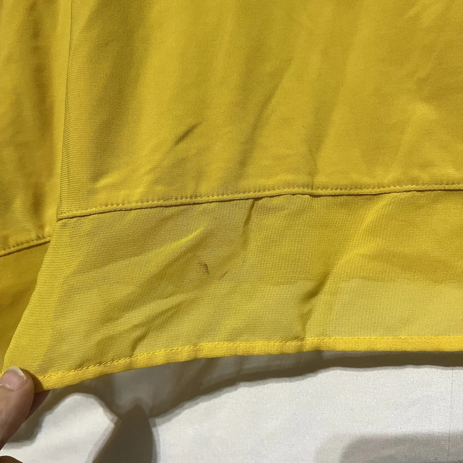 Cato  Blouse‎ Top Women's 18/20W Mustard Round Neck Handkerchief Hem Pullover - Image 6