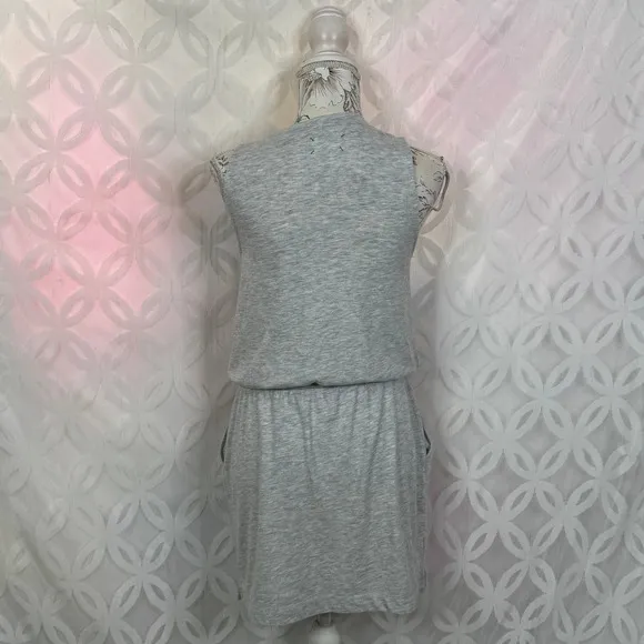 Lou & Gray Gray Knit Sleeveless Drawstring‎ Pockets Casual Size XS Dress - Image 3