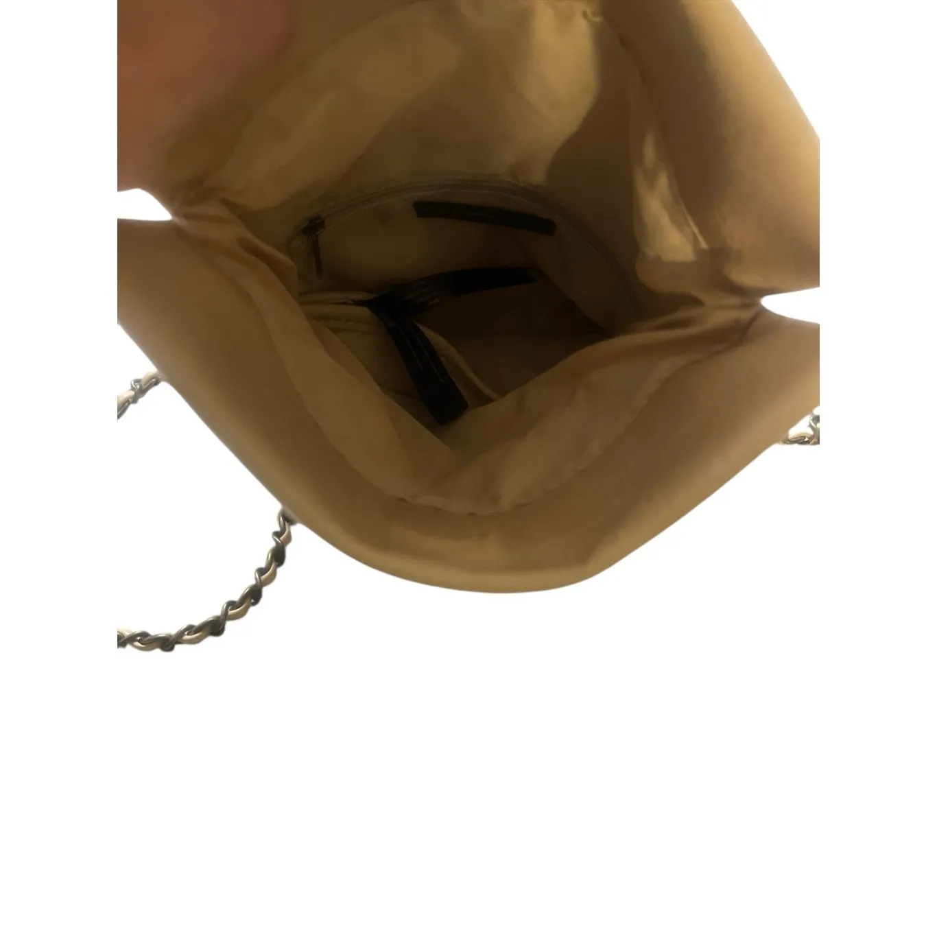 Anthropologie cross body fold-over purse beige/tan color - Image 4