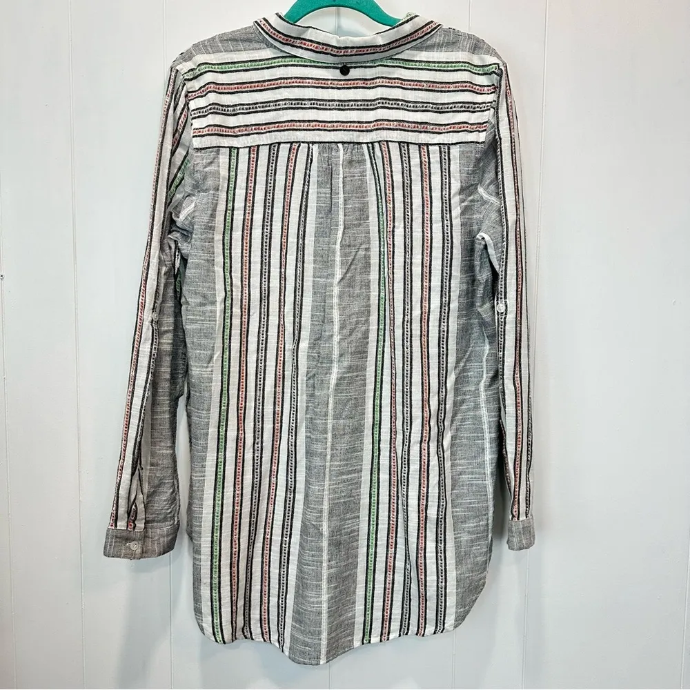 Soft Surroundings Brookhaven Aruba Floral Embroidered Longline Cotton Tunic - Image 8