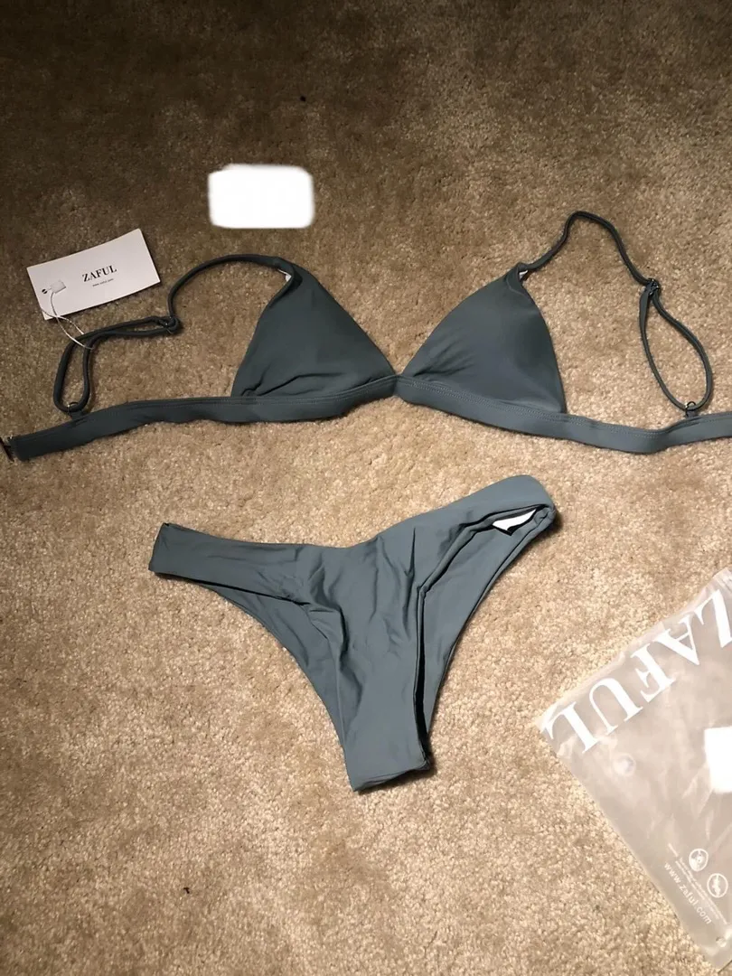 Zaful Olive Green Bikini Set - Image 6