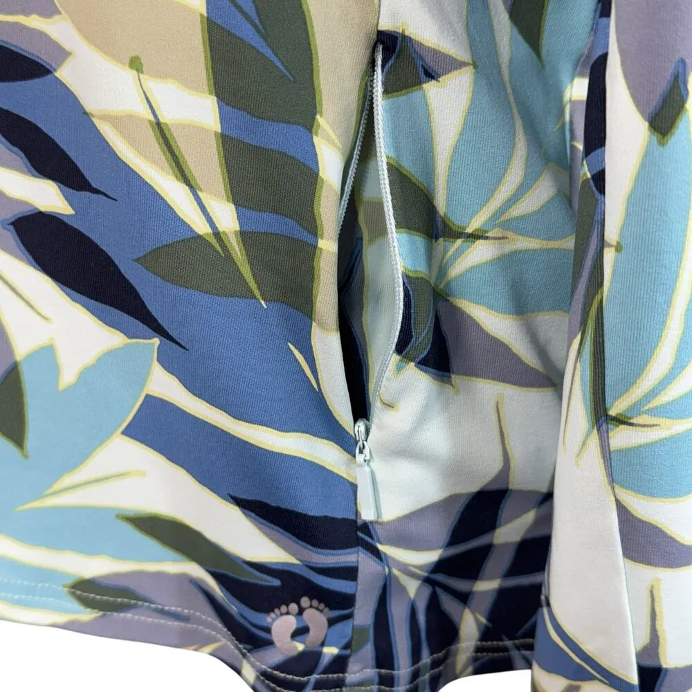 Hang Ten Medium Rashguard Swim Top UPF 50+ Quick-Dry Long Sleeve Leaf Print Crew - Image 6