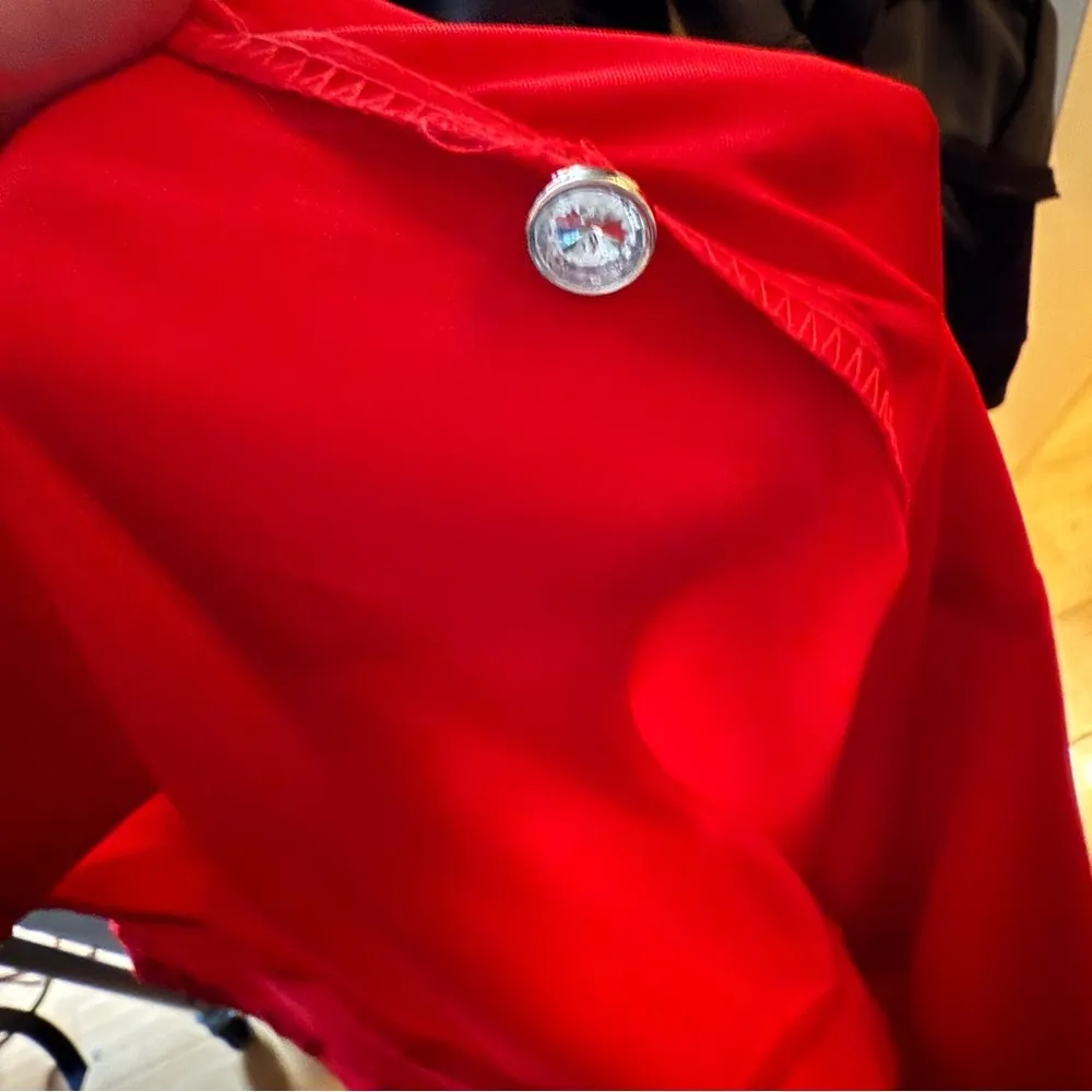 Mojo USA Red Satin Shirt Size M Size M - Image 5