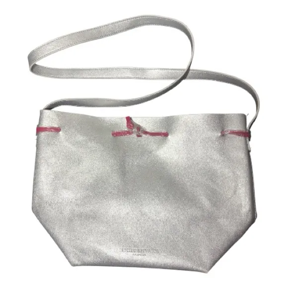 ISSEY MIYAKE PARFUMS Metallic Silver Bucket Bag with Pink Accents - Image 2