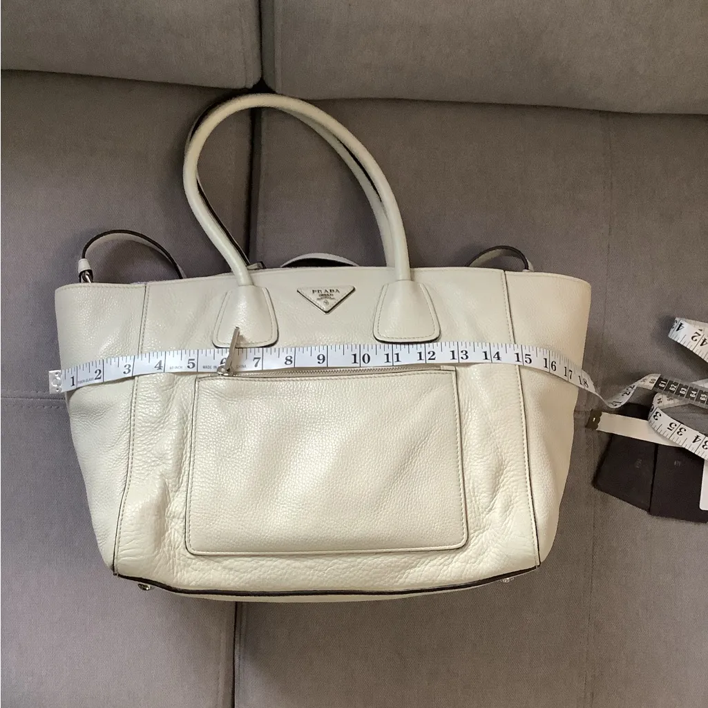 ELEGANT 💫 PRADA 💫genuine leather tote bag ☀️☀️ - Image 10