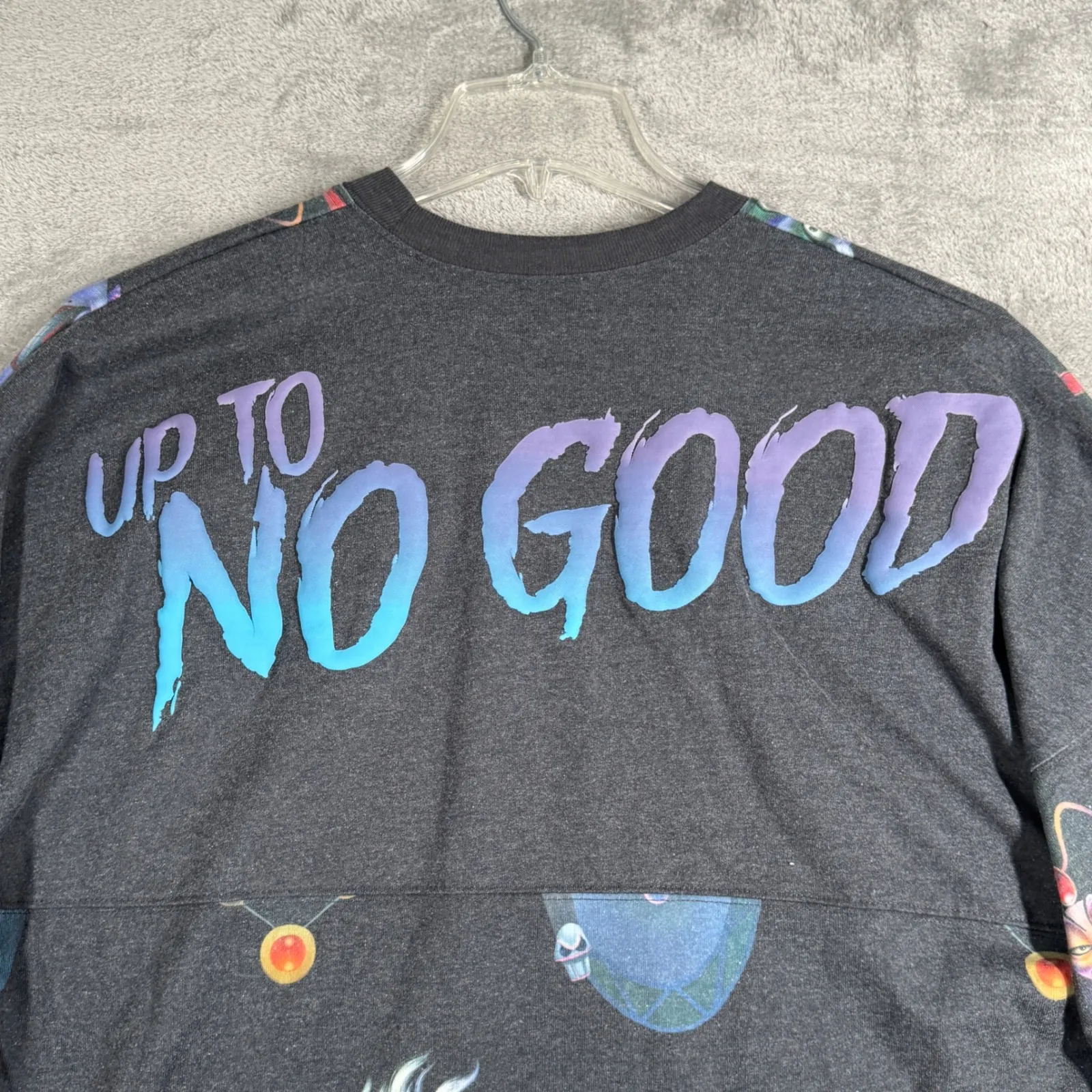 Disney Villains Spirit Jersey Up To No Good Gray Long Sleeve‎ Disneybound Medium - Image 5