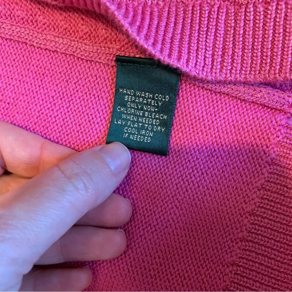 Lauren Ralph Lauren Pink Trapeze Sweater M - Image 7