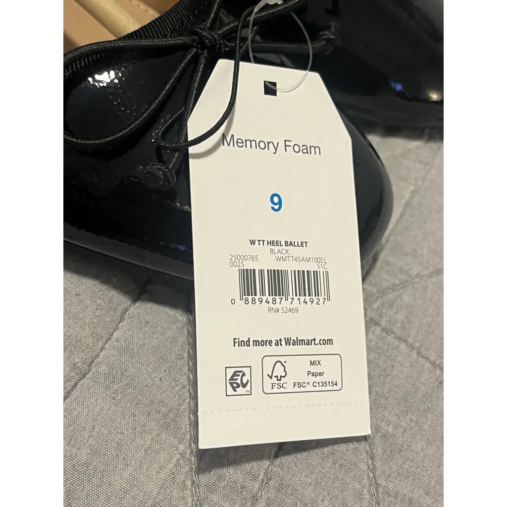 Time And Tru Heels Womens Size 9 Black 1.25 in Heel Memory Foam NIB - Image 5