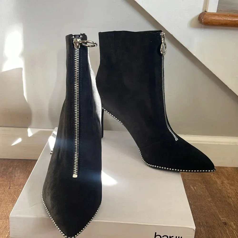 Bar lll stiletto black suede boots NEW in box size 11 - Image 4