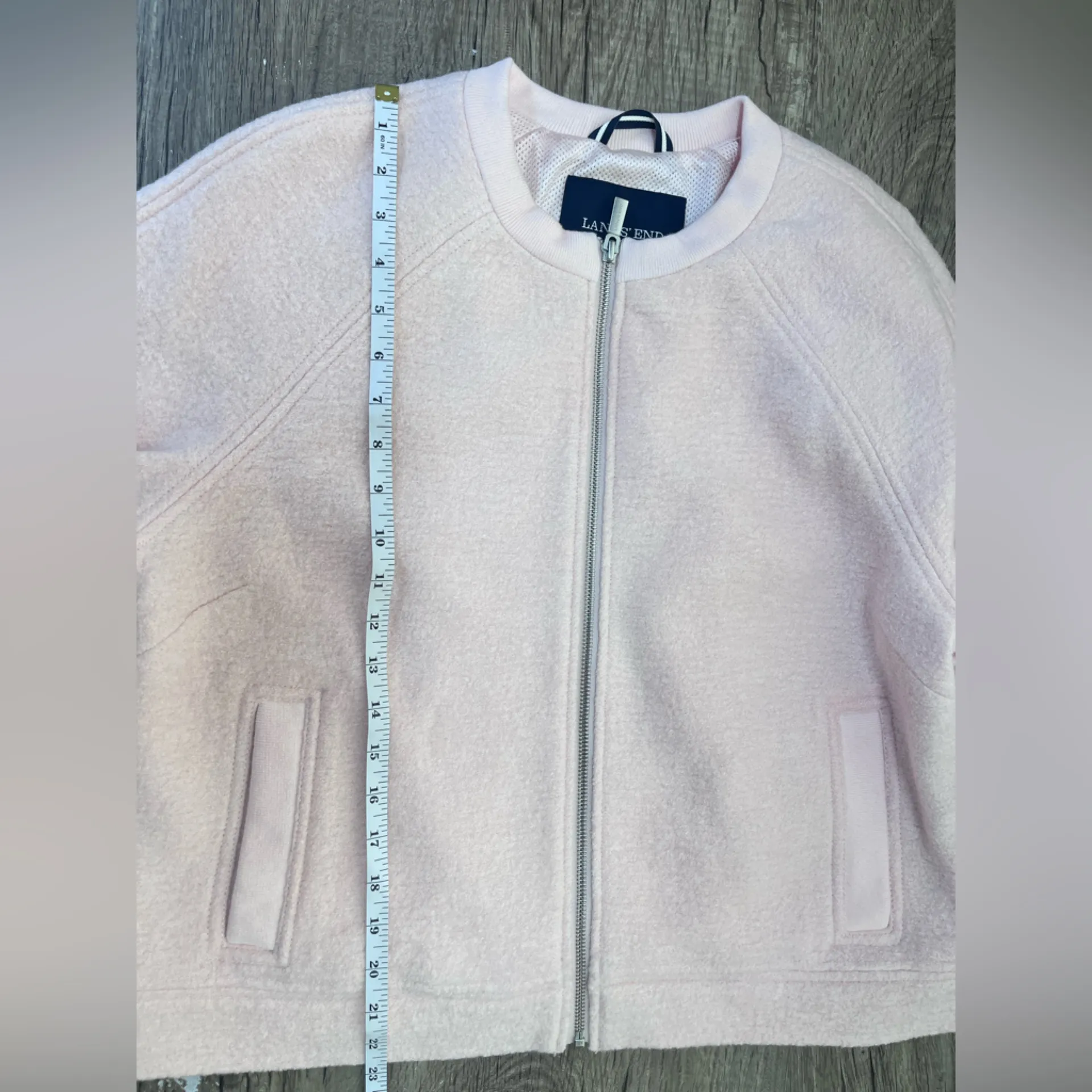 Lands End light pink wool blend jacket size 16p‎ - Image 5