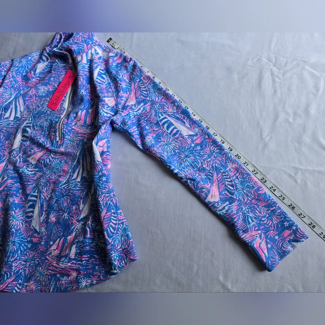 Lilly Pulitzer UPF 50+ Skipper Popover Boca Blue Its‎ A Sailabration Size S - Image 8
