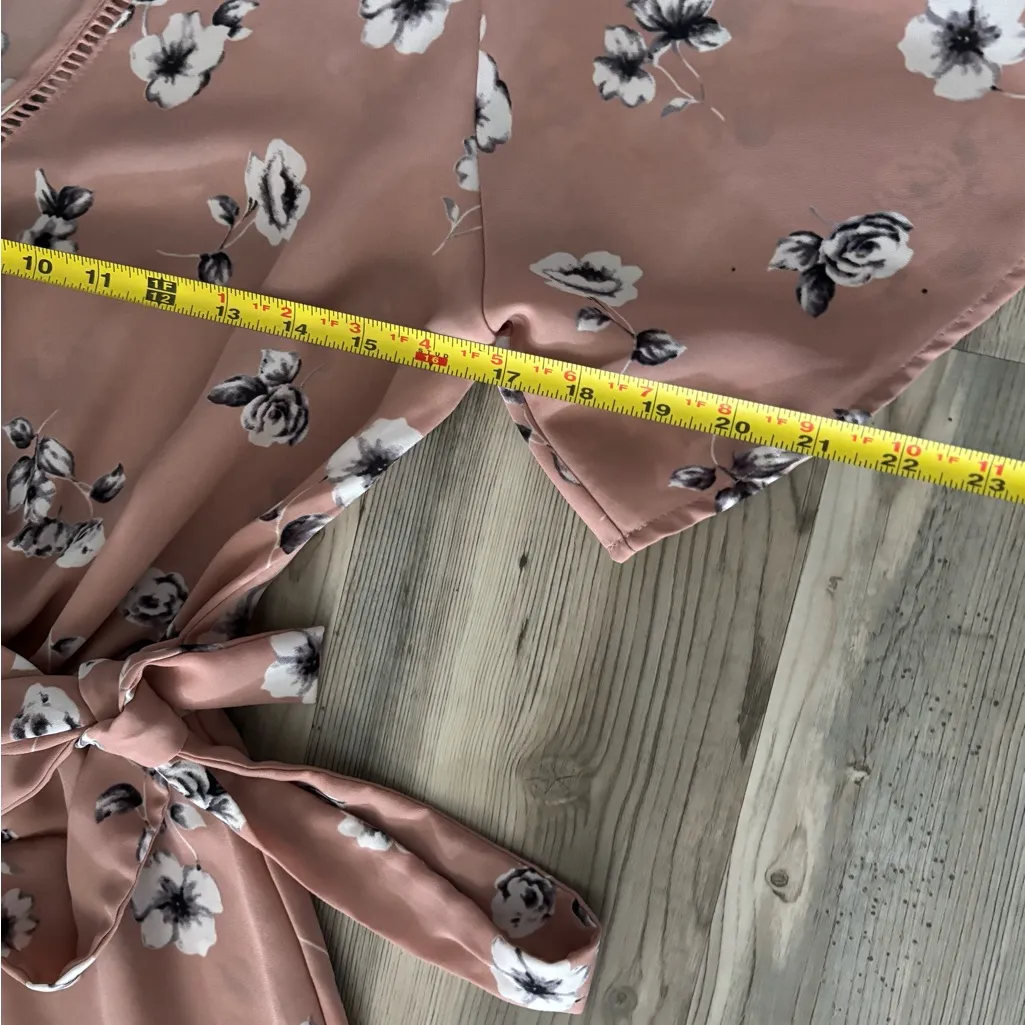 Sienna Sky Floral Wrap Blouse - Mauve - Image 6