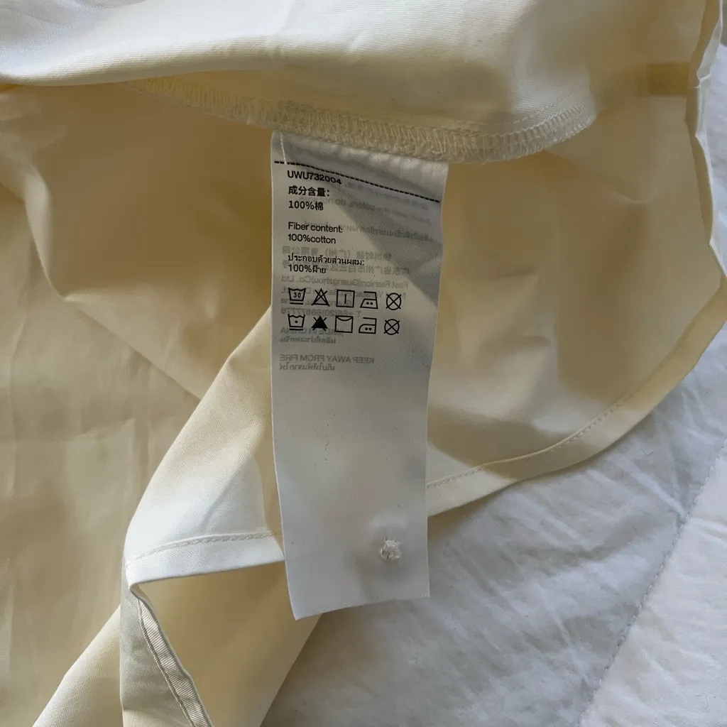 Urban Revivo buttondown midi shirt dress in cream color Size M - Image 5