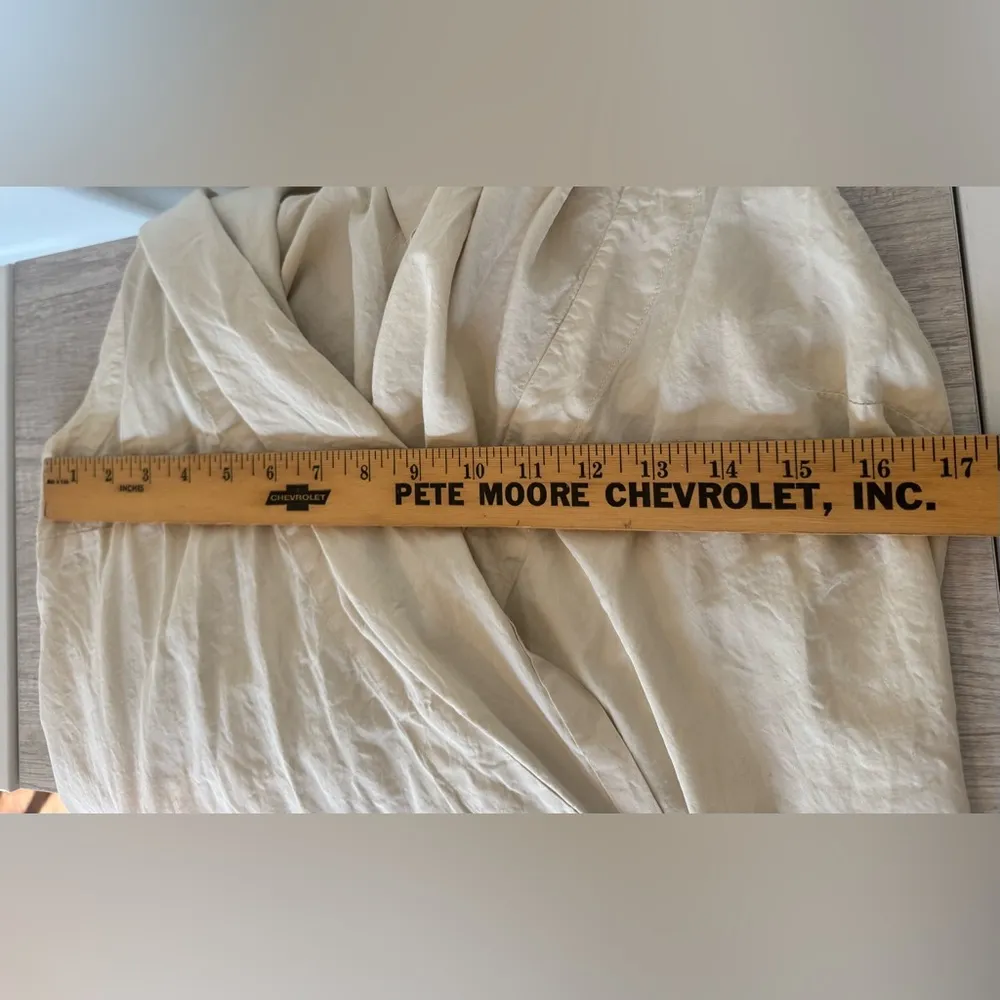 Harvey Faircloth Wrap Dress Exaggerated Collar Silk Cotton Luxe Old Money Size 4 - Image 7