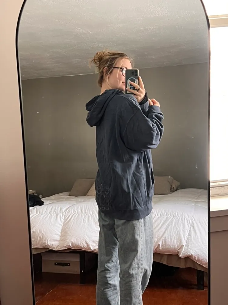 Oversized Hoodie Blue Size L - Image 2