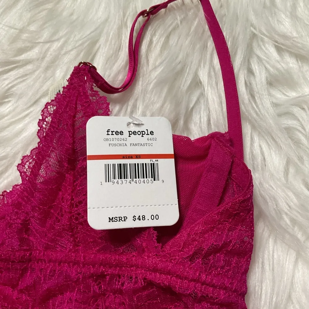 Free People alyssa underwire lace bra in fuschia fantastic - Image 7