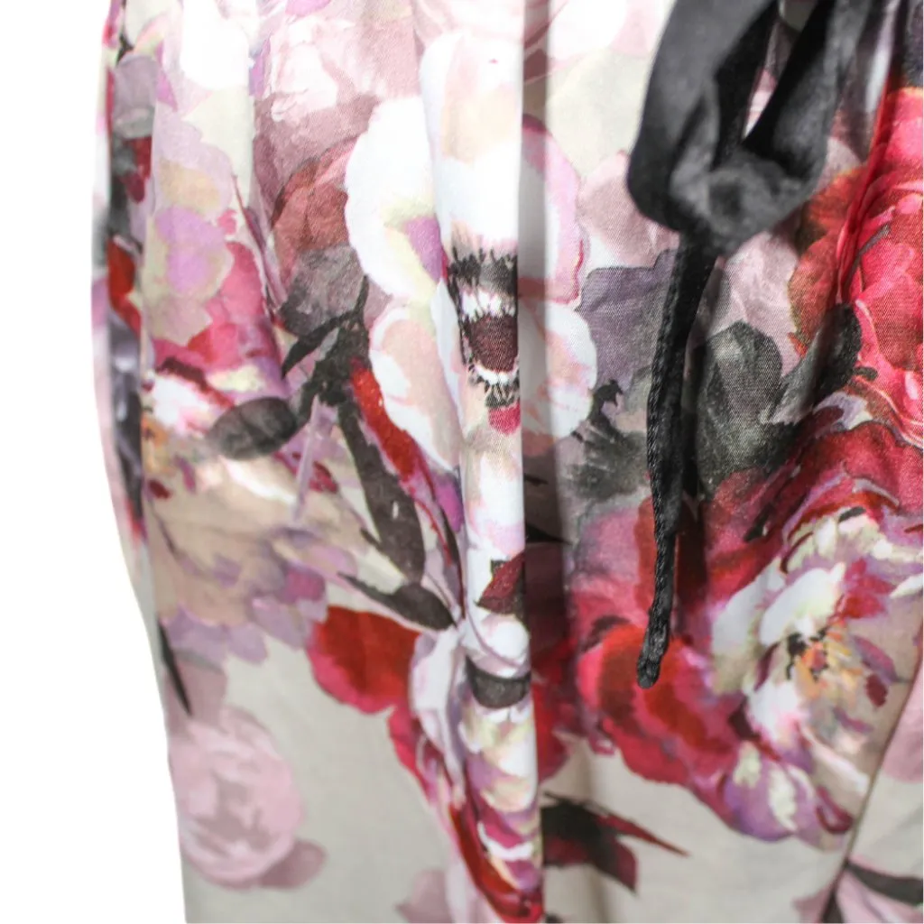 Vintage Y2K Gilligan & O’Malley Floral Silky Pajama Set Womens Med Purple - Image 13