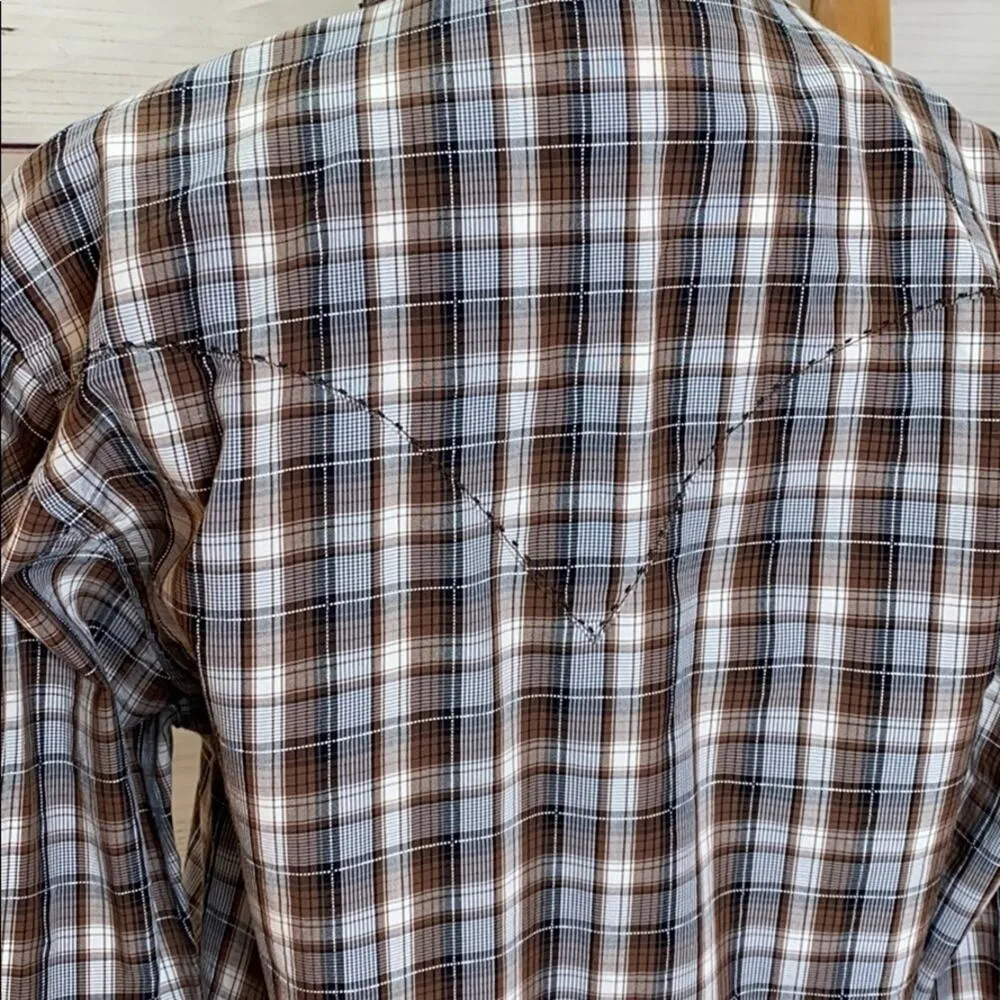 Wrangler  Vintage Western Pearl Snap Up Shirt - Image 6