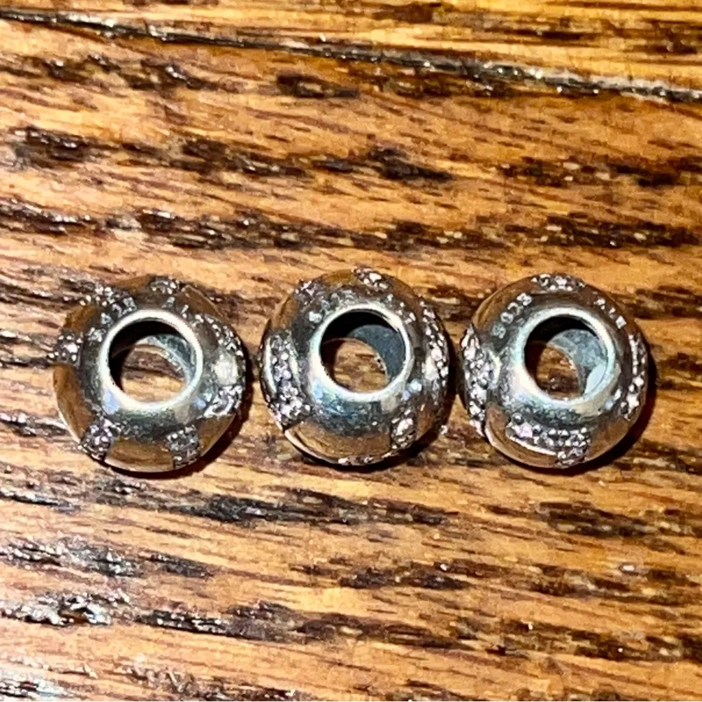 Pandora Surrounded by Faith, Hope, Love Pink Cubic Zirconia Charm Set of 3 - Image 9