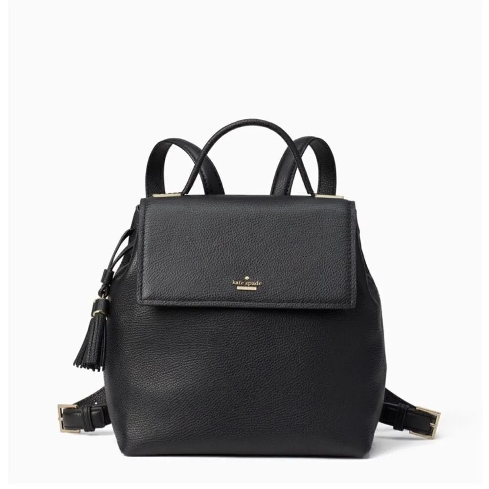 NWT Kate Spade  Kingston Drive Simona   Black   Leather Backpack - Image 2