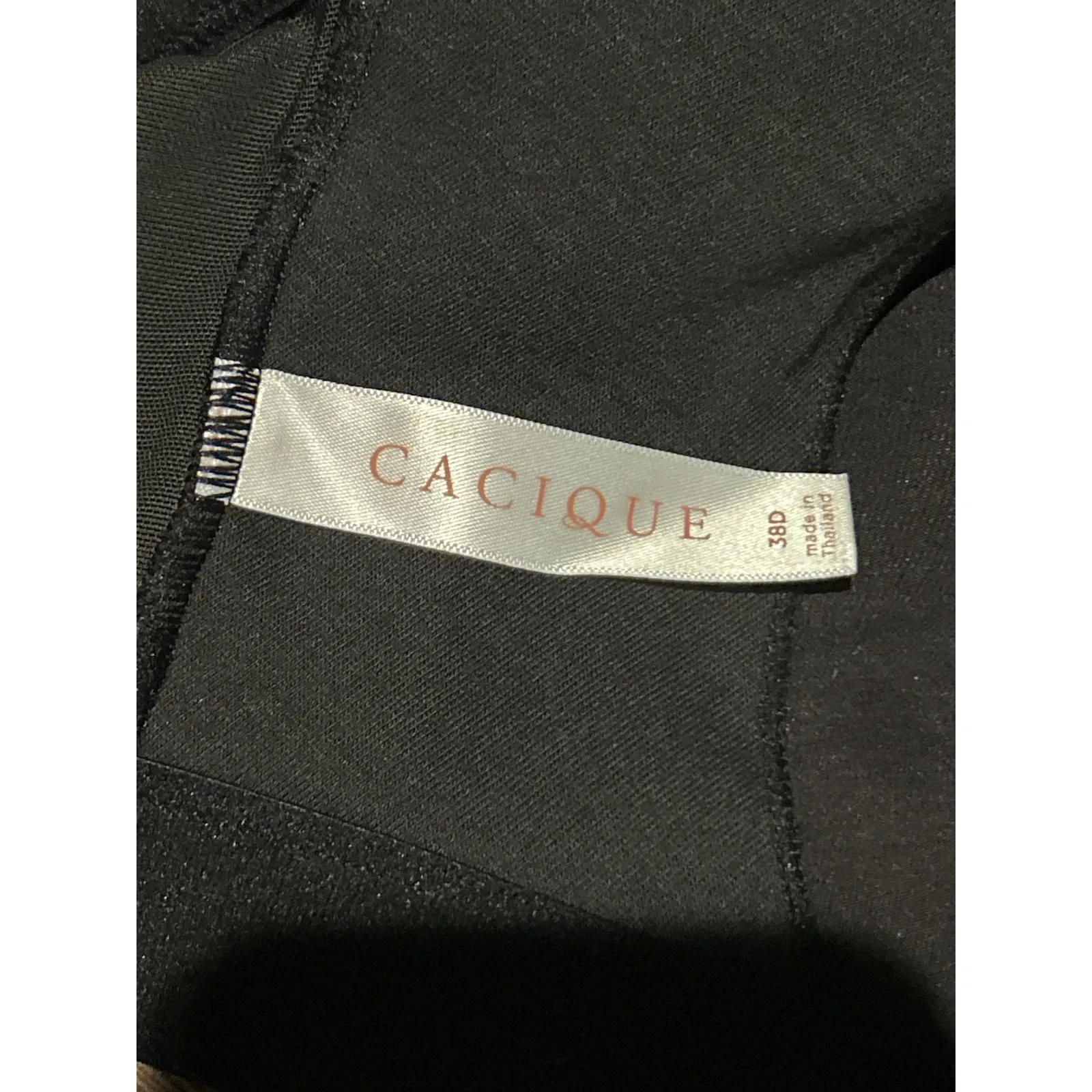 Cacique Bra 38D Black Lace Unlined Full Coverage No Wire Racerback Front Clasp - Image 6