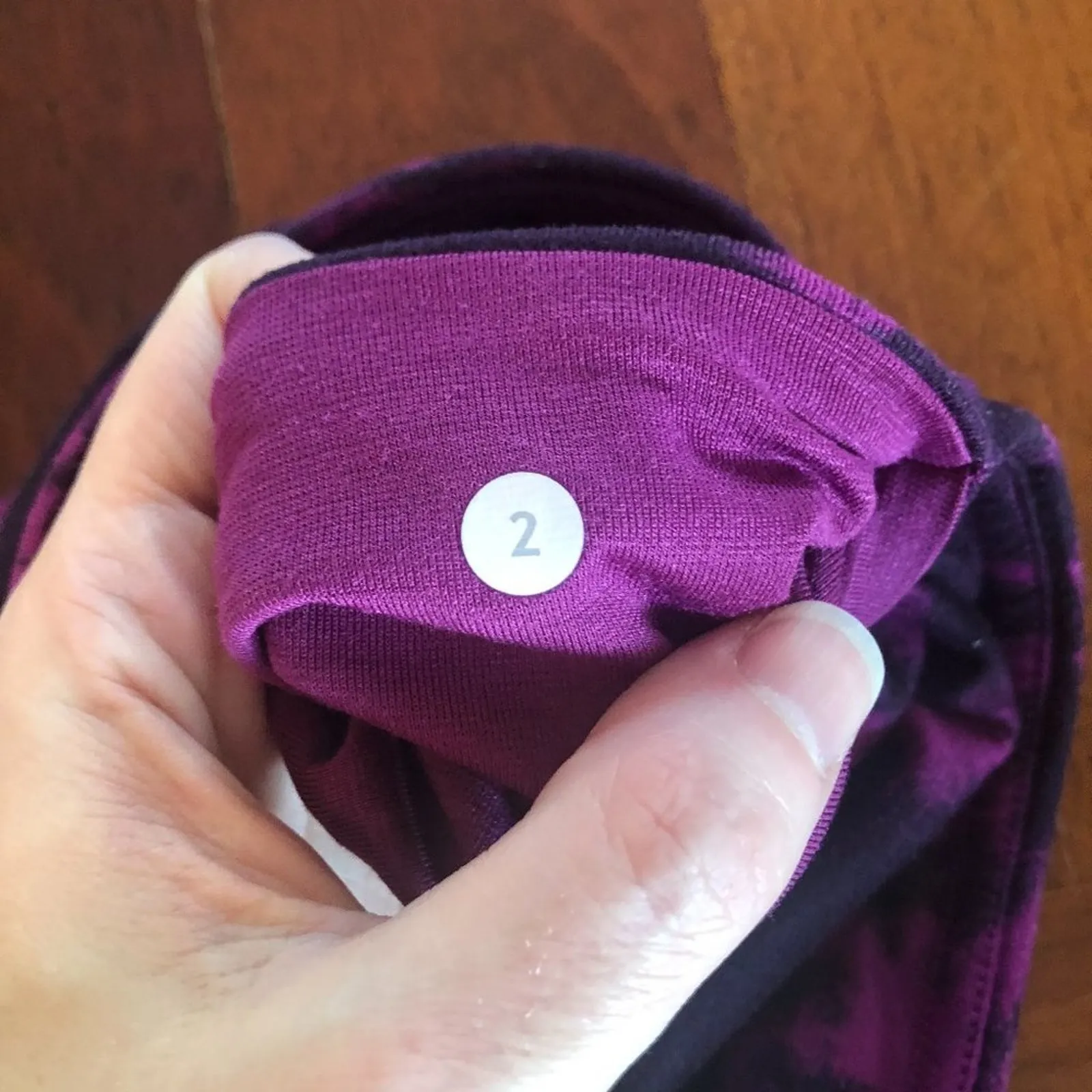 Lululemon Wunder Under Crop Leggings Tie Dye Purple - Image 6