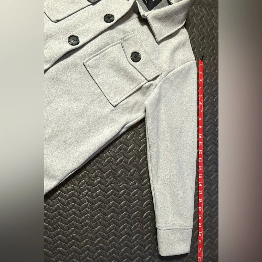New Look  Women's Light Gray Utility Jacket NWOT Size Large - Image 7