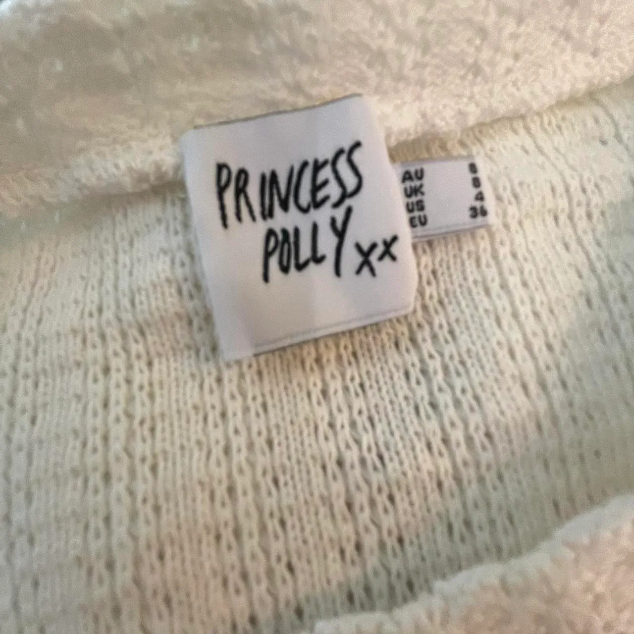 Princess Polly White Cammie Knit Top - Image 2