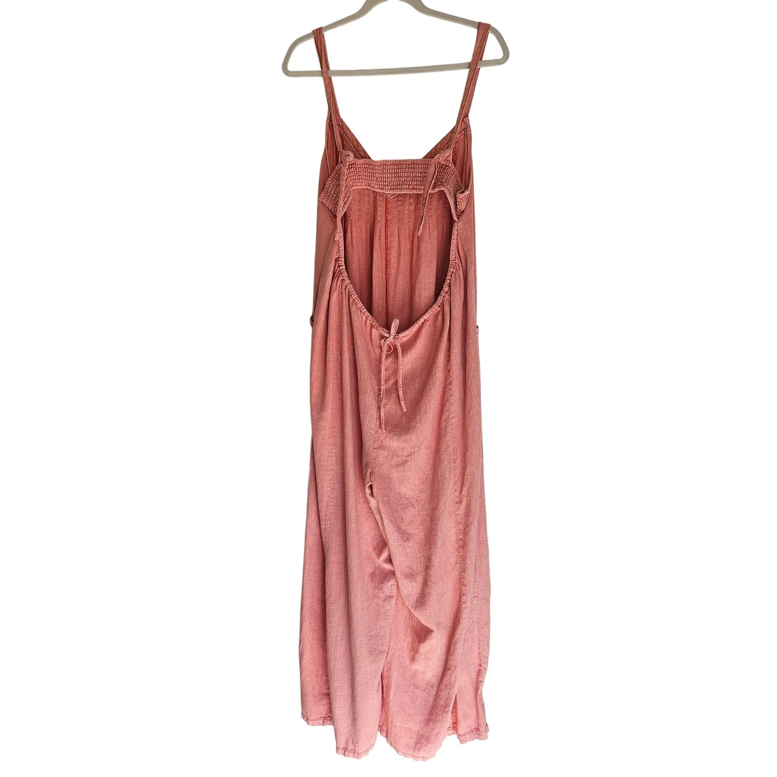 Free People Drifting Dreams Jumpsuit Coral Pink Size XL - Image 7
