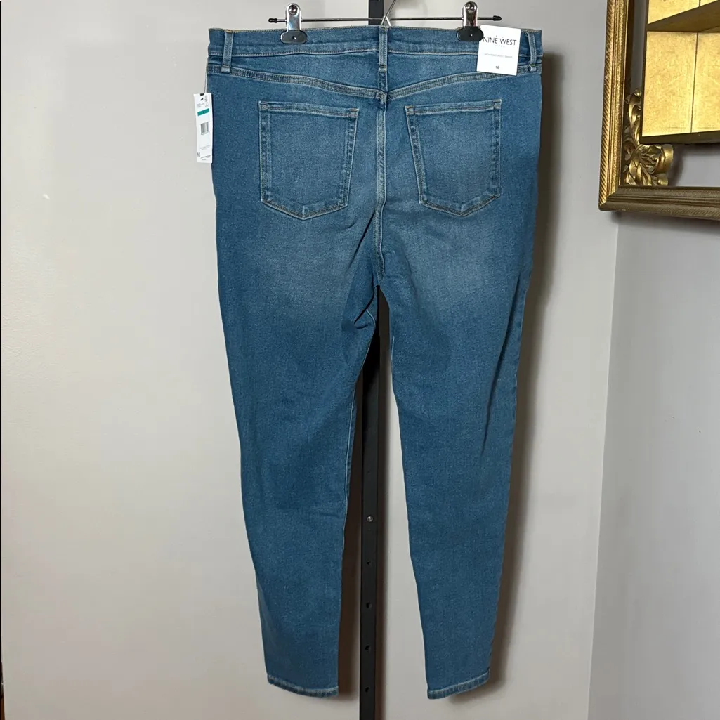 NEW Nine West Size 16 High Rise Perfect Skinny Denim Jeans NWT - Image 2