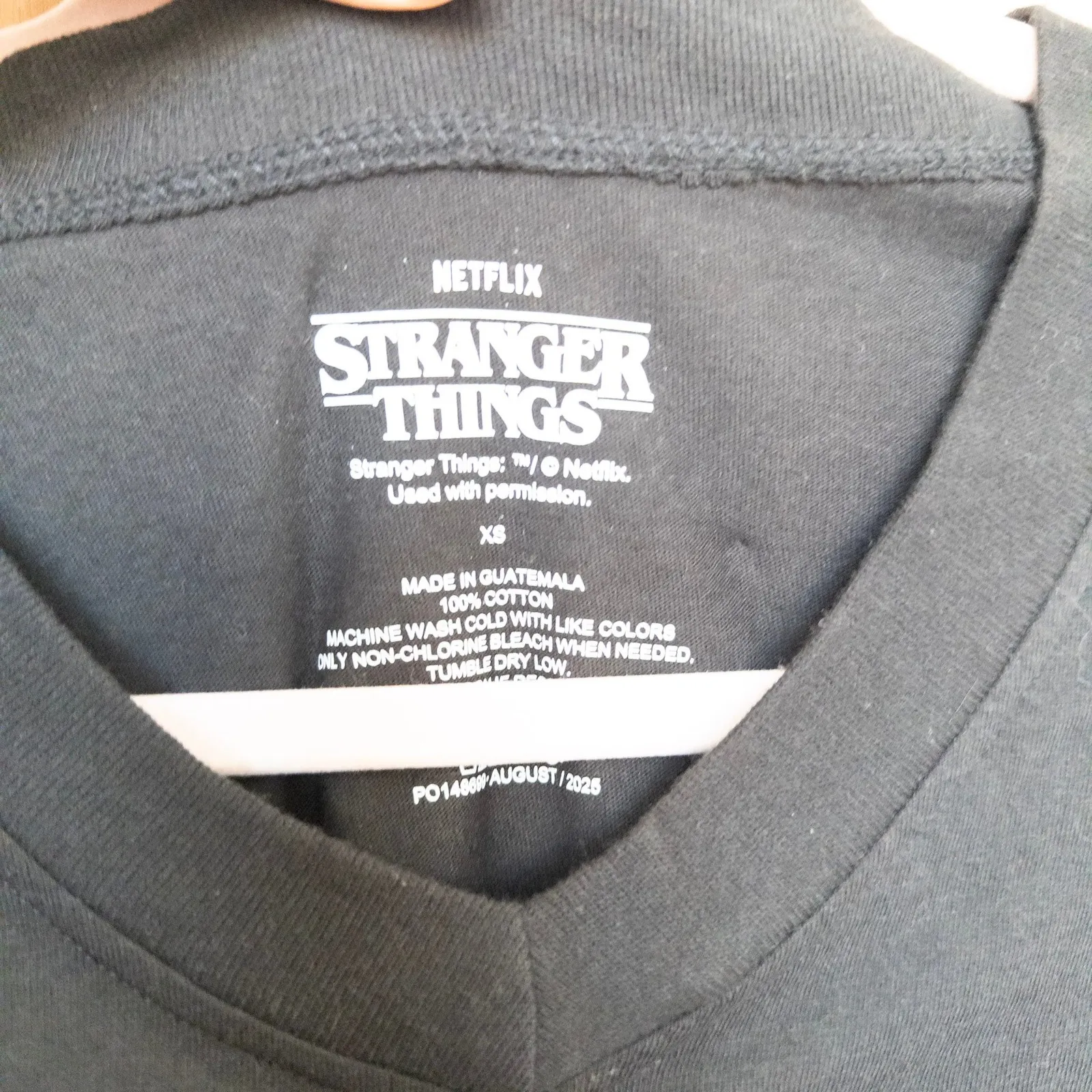 Stranger Things Hellfire Club T-Shirt Size XS Black Boxy Graphic TV Show Rock - Image 3