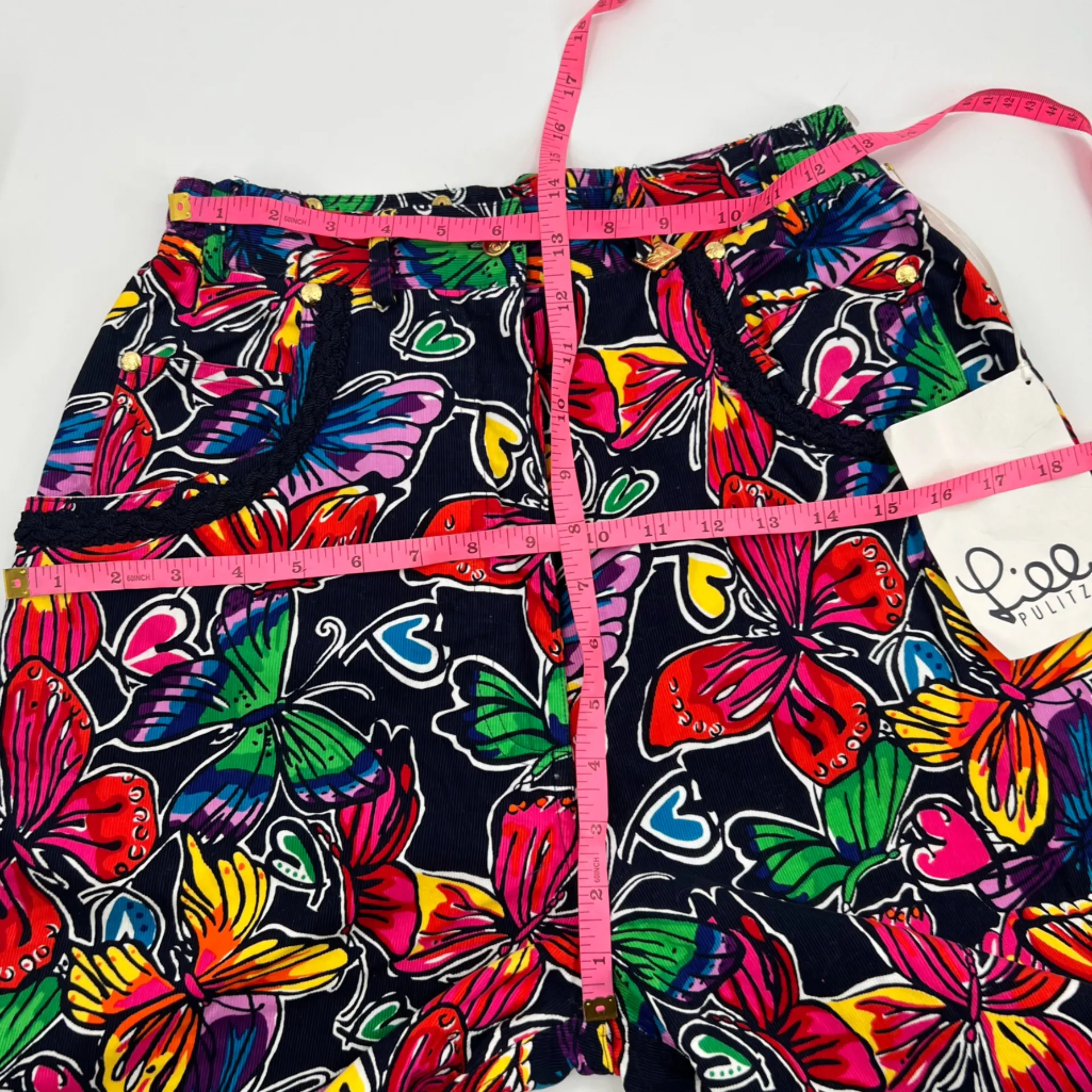 NWT Vintage Lilly Pulitzer Colleen Lilly loves butterfly’s corduroy pants Sz 10 - Image 4