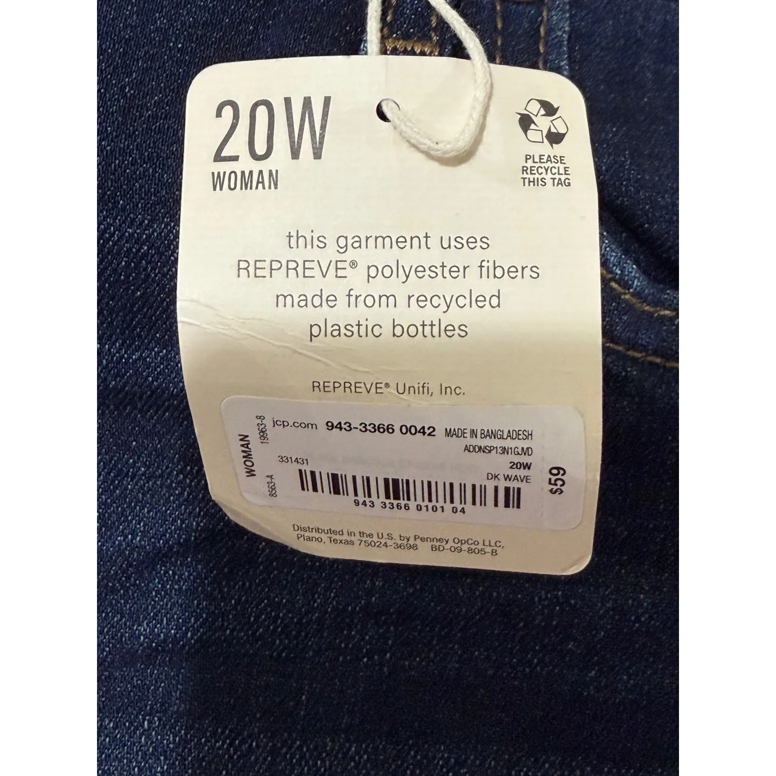 ana High Rise Flare Jeans Womens 20W Dark Wash Denim Fitted Hip Thigh NEW Blue - Image 4