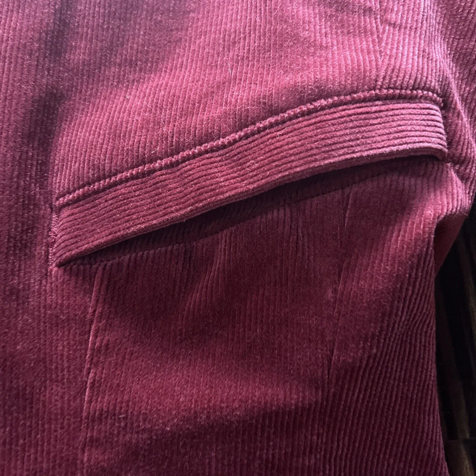 Vintage LL Bean Women’s SZ 4 Petite Red Corduroy 3 Button Blazer - Image 5